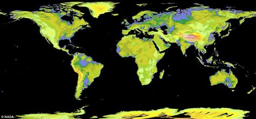 nasa发布最完整地球地形图 可显示99%陆地(图)