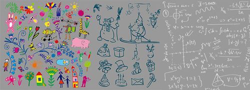 可爱图案公式-卡通其它矢量图库-名片之家