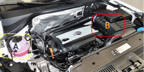 大众途观(进口)发动机编号在哪个位置