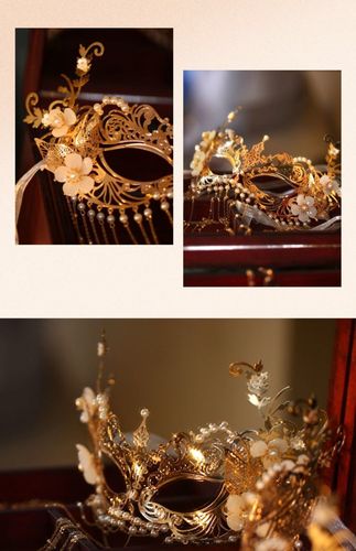 面具古风中国风半脸流苏面帘汉服遮脸古装遮面帘cosplay装扮道具