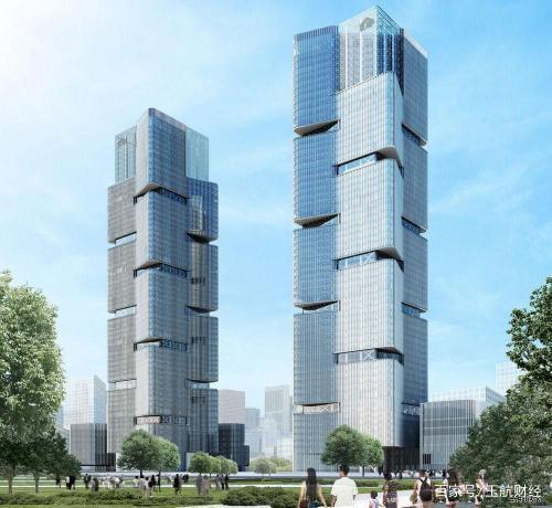 登上郑州地标建筑绿地双子塔中国最大的双塔式超高层建筑