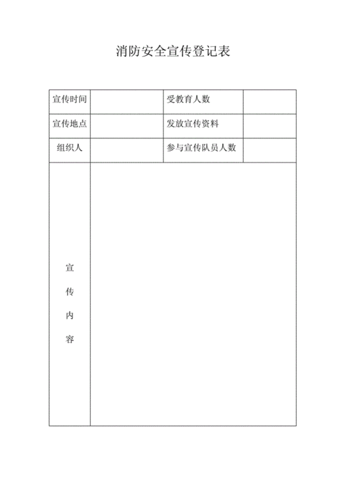 消防安全宣传登记表(标准).doc