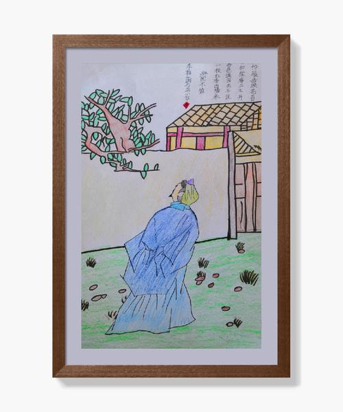 李梓萌同学作品《游园不值》