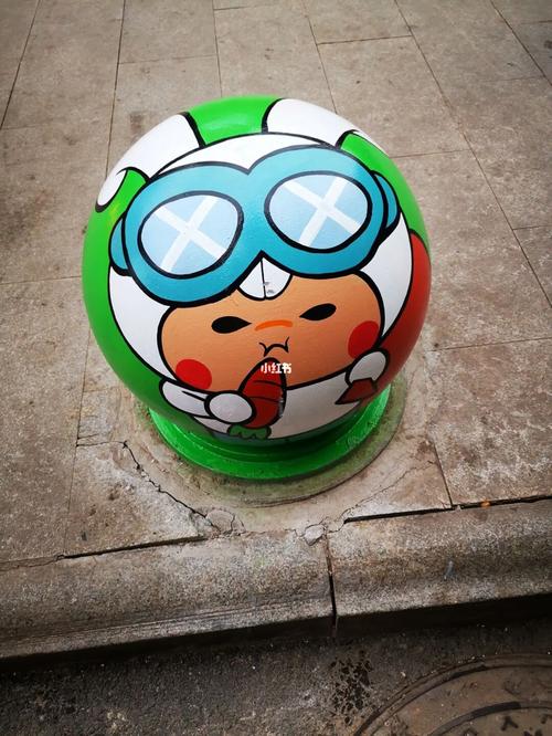 石墩墩上的兔兔92_兔子_彩绘_文化_绘画