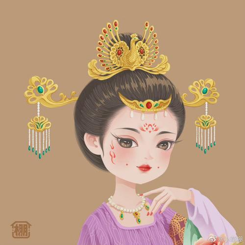 超可爱的唐朝女子头像
