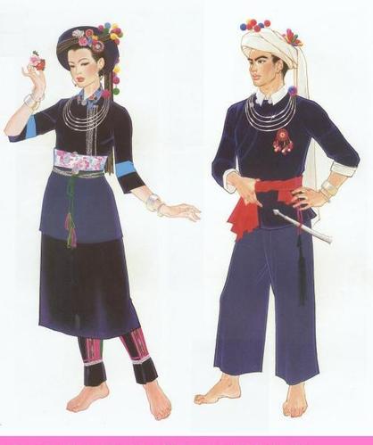 看花饰阿昌|阿昌族|服饰|黑色_新浪新闻