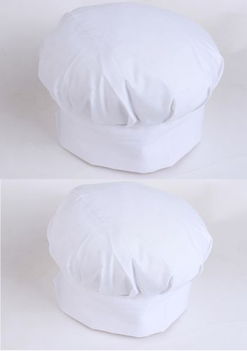 厨师帽厨师布帽子蘑菇帽西点糕点面点师工作帽白色卫生帽
