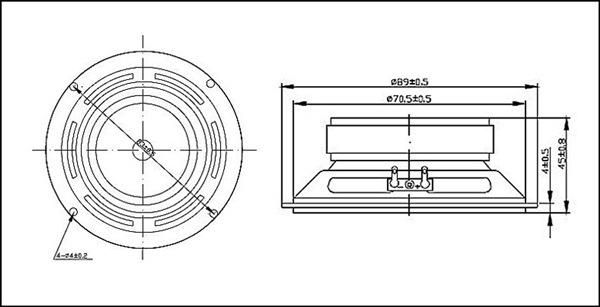 全频3寸圆形喇叭尺寸图