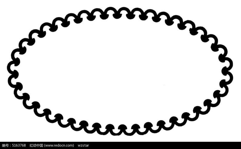 花纹椭圆形边框