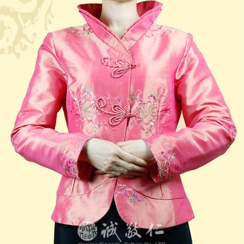 传统文化民族风春秋女唐装中国风论坛长袖义工服dhm001新款特价