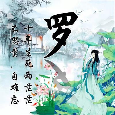 古风女姓氏头像十年生死两茫茫不思量自难忘