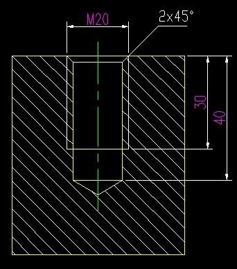 工程图学,螺纹倒角和内螺纹怎么画