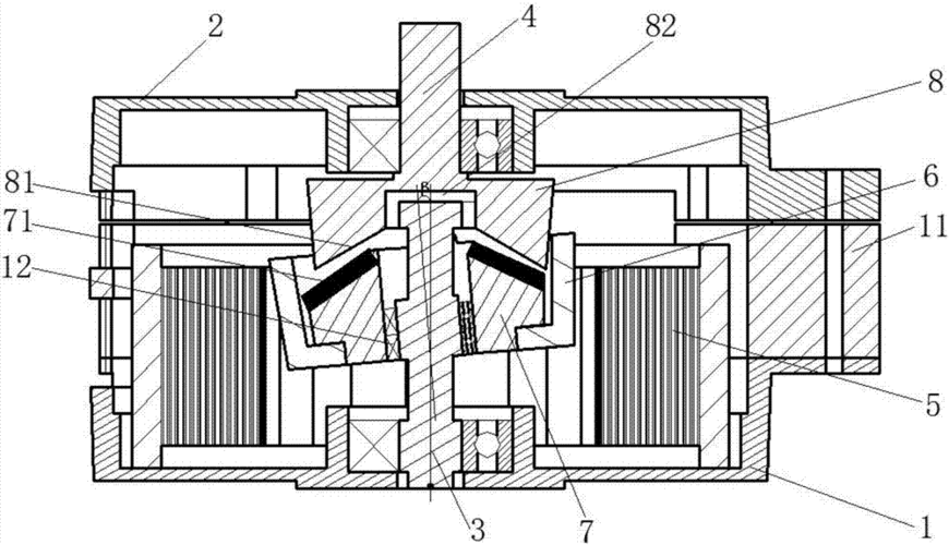 一种非接触式章动减速电机制造技术