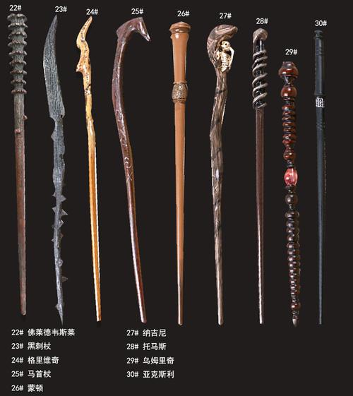 哈利波特魔法棒 赫敏cosplay表演道具不发光魔杖魔法棒裸棒不带盒