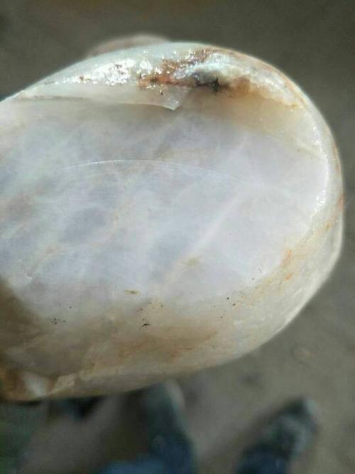 朋友们看看这样有萝卜纹的白色石头是什么石头