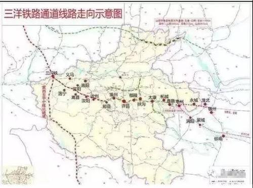 三洋铁路自西向东依次经过三门峡市陕州区,湖滨区,洛阳市洛宁县,宜阳