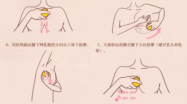 正品包邮美胸刷丰胸刷美体刷经络刷胸部按摩纤体刷腋下淋巴结疏通