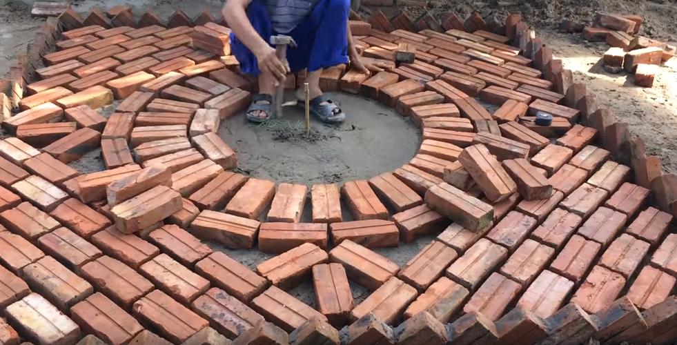 院子,红砖,农村,铺地,专修