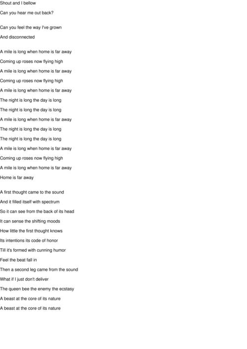 coming up roses-1 (玫瑰-1 的来临) 歌词