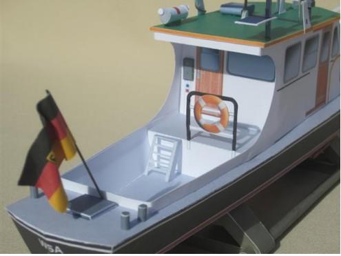 立体折纸手工制作模型剪纸 现代船模 游船 游艇 快艇