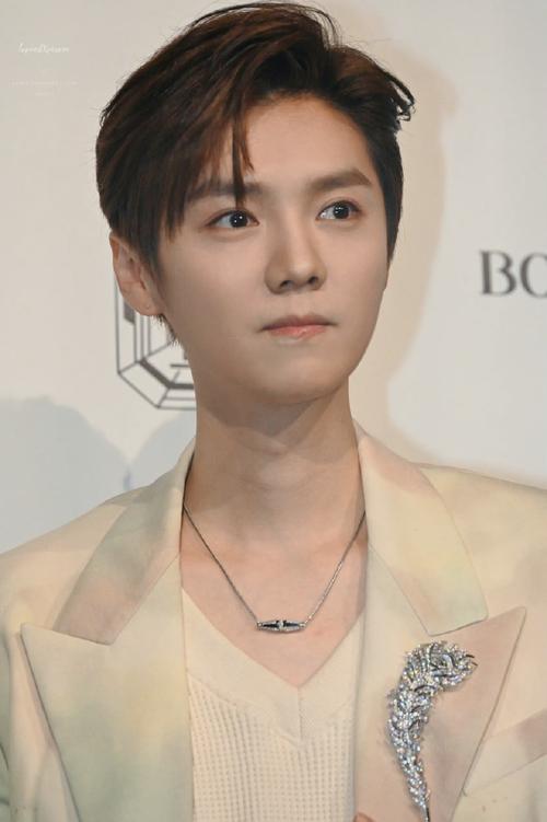 鹿晗活动饭拍生图##鹿晗晕染西装造型