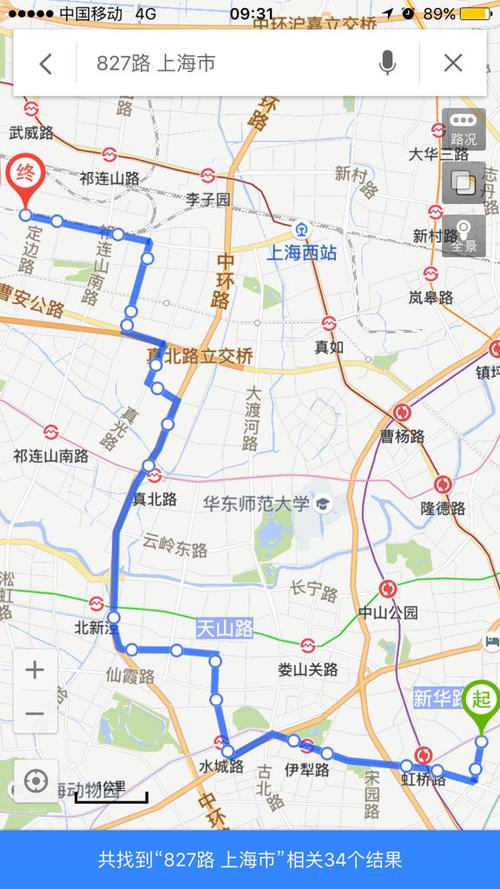上海827路线路图