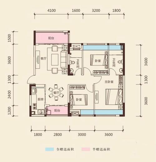 东方润园,东方润园3室2厅104㎡户型图,朝向-珠海凤凰