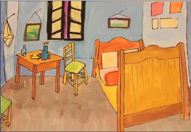 儿童画水粉画作品:家居,画画网