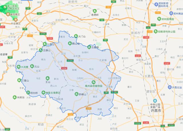 禹州在地图上的位置