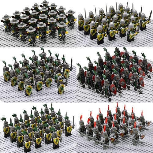 士兵积木古代三国演义玩具打仗小人兵团建构