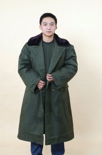 活面87式军大衣男士马库尼面大衣翻领军绿冬棉服防寒服可拆洗包邮