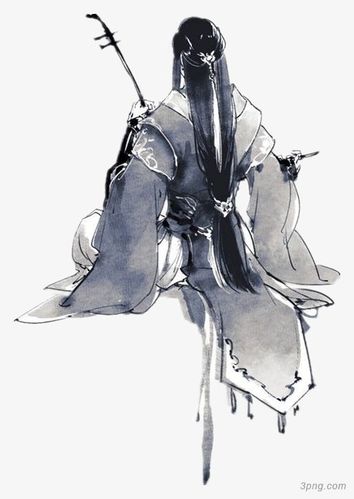 水墨古风美男拉二胡古风美男背影美男背影古风边框古风美女古风背景