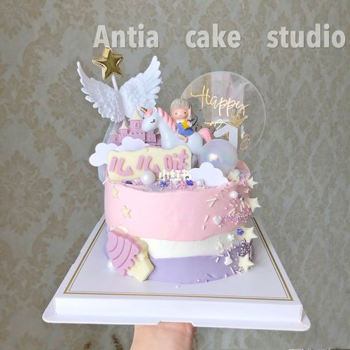 一周岁快乐 女孩生日蛋糕_蛋糕_生日蛋糕_母婴_婴童