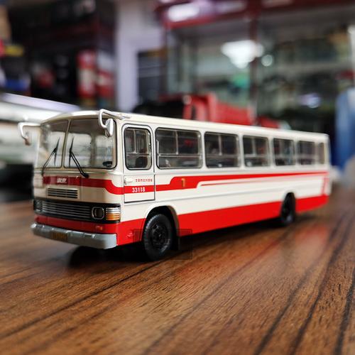 老北京公交车5路164bk652型黄河单机车合金公交巴士模型福田双源无轨