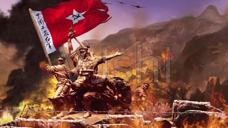 红色革命抗战英雄先烈_1920x1080_高清视频素材下载