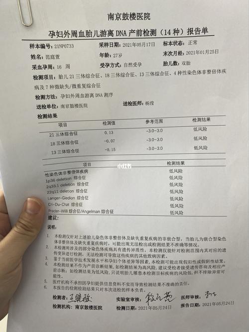 南京鼓楼医院双胞胎产检记录(无创dna篇)_无创dna_双胞胎_鼓楼_nt检查