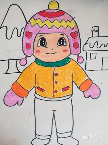 怎么画关于冬天的儿童画