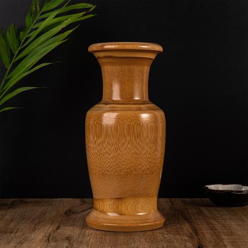 花瓶摆件供应竹制工艺品中国国风古典竹艺居家装饰花瓶