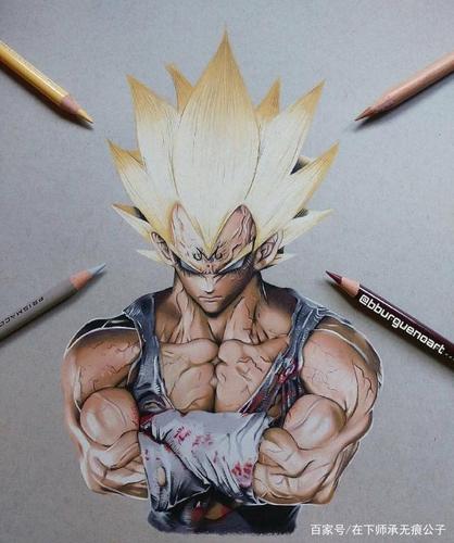 超细腻《龙珠》彩铅,各大反派手绘肖像,非常出彩