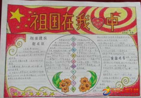 我对祖国有话说手抄报 祖国手抄报