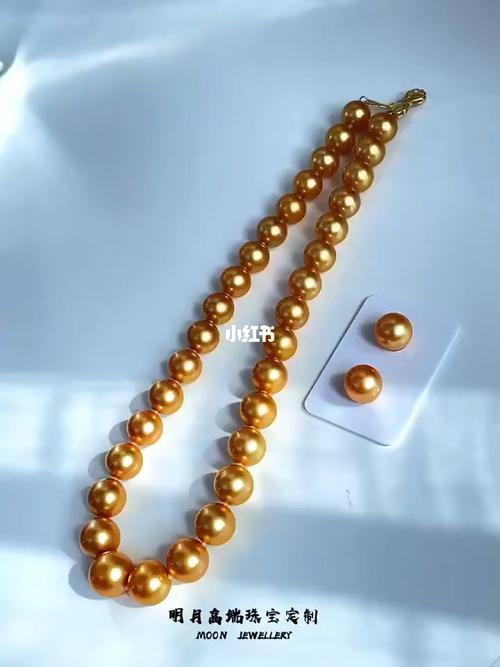 南洋金珠项链菲律宾浓金项链天然色海水珍珠_项链_珍珠_珍珠项链