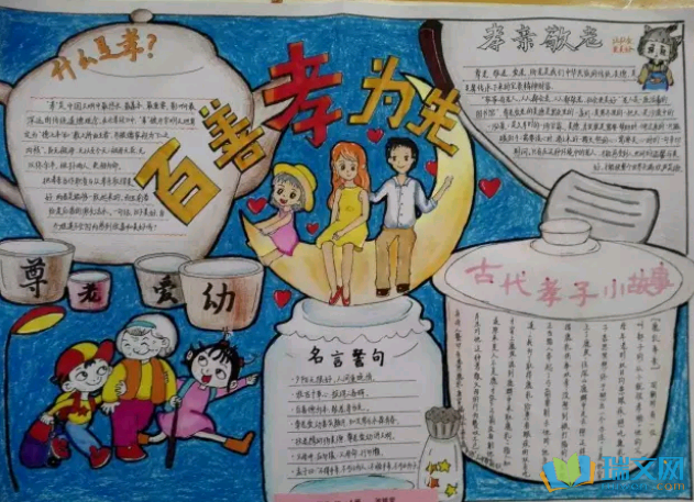 [孝亲敬老的优秀手抄报内容]孝亲敬老的优秀手抄报