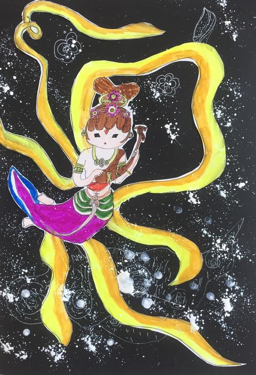 优彩少儿美术大师班第22轮《敦煌飞天》