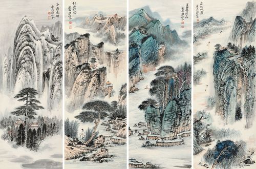 谢伯子(1923-2014) 四季山水