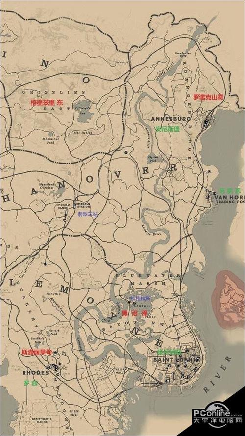 荒野大镖客2快速旅行和营地位置中文地图一览