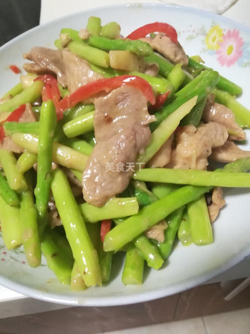 瘦肉炒芦笋