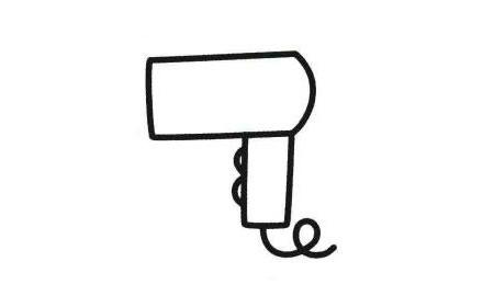 电吹风简笔画法步骤简笔画作品大全