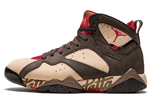 patta x air jordan7 aj7涂鸦 深棕酒红麂皮荷兰联名