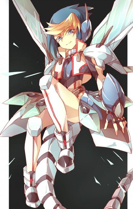 阿飘_大家的翅膀:#游戏王arc-v# 明净翼融合(游吾)龙.