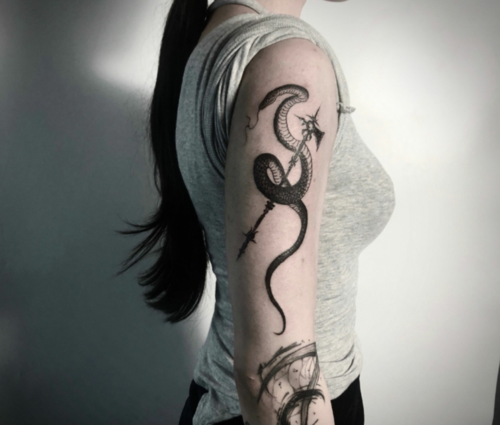 最新男女蛇纹身图案大全 霸气蛇纹身(2)